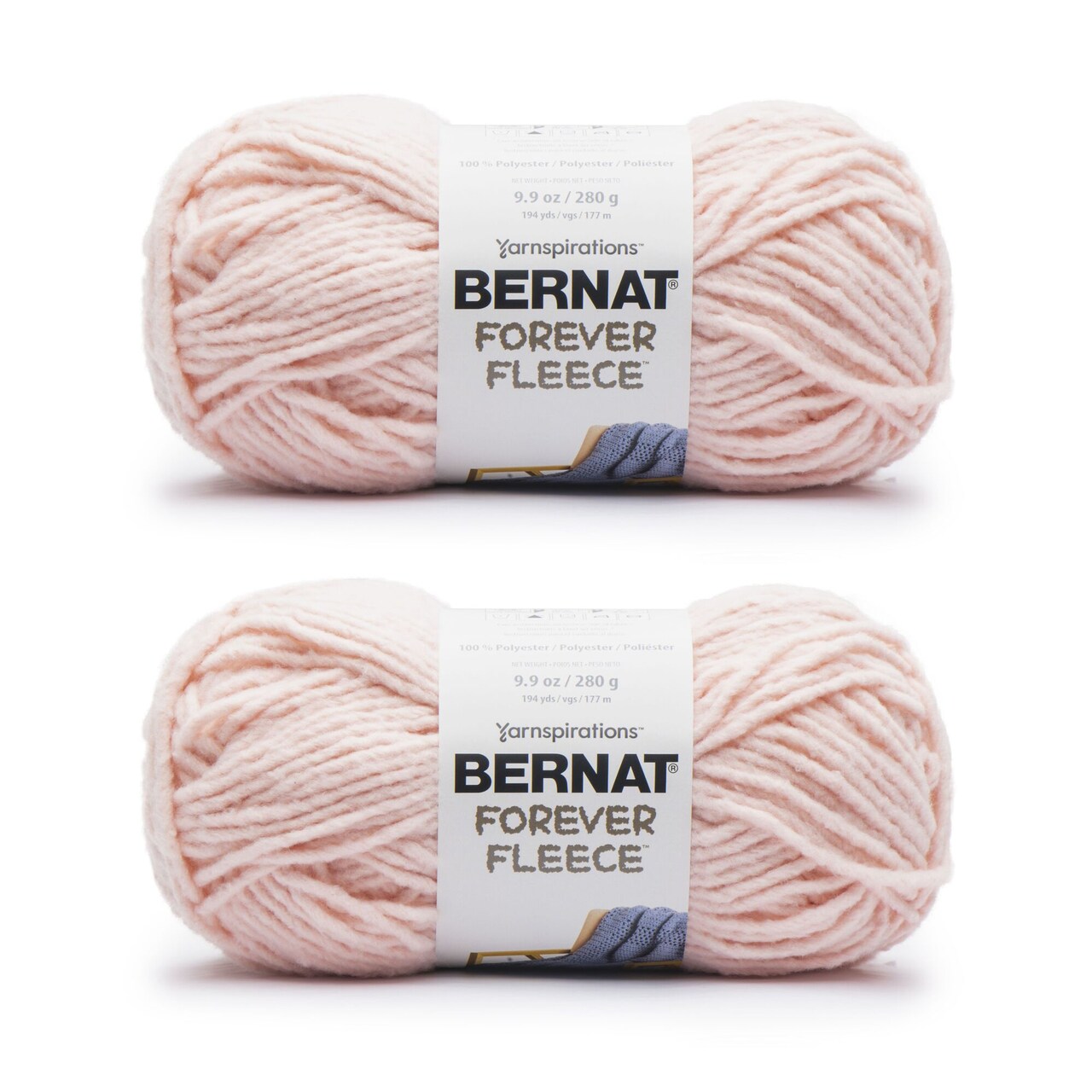Bernat Forever Fleece Patchouli Yarn - 2 Pack of 280g/9.9oz - Polyester - 6 Super Bulky - 194 Yards - Knitting/Crochet